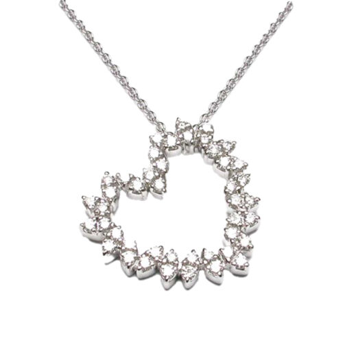 Collana Lumina Damiani Cuore Oro Bianco Diamanti